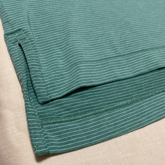 Peter Millar Summer Comfort Men’s XL Green & White Striped Short Sleeve Shirt. - Picture 3 of 10